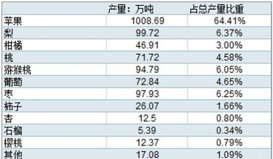 中国苹果现状及陕西省果业分析：陕西苹果产量占全国总产量1/4